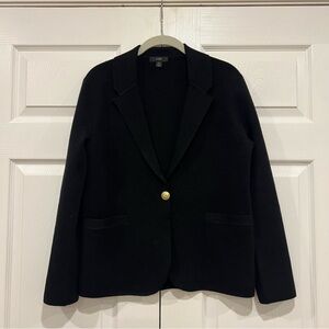 J. Crew Camille Shrunken Sweater-Blazer Black Knit Womens Size Small